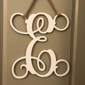 Monogram wooden “E”